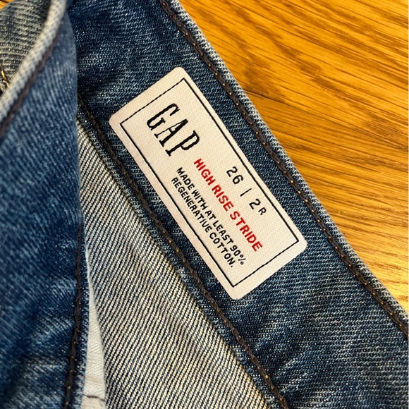 Gap high rise Stride jeans size 26 2R - Picture 4 of 4